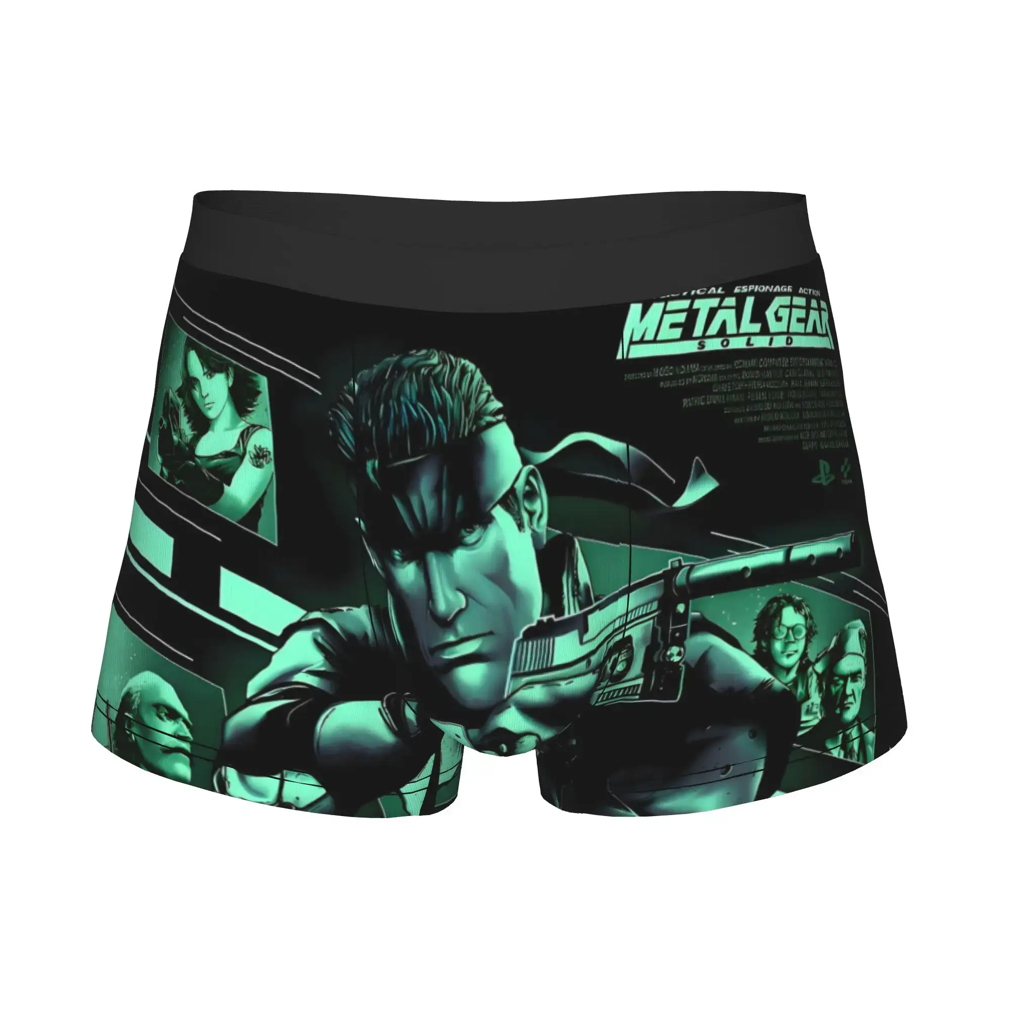 Male Fashion Metal Gear Soli Game Underwear Action Adventure Stealth Video Boxer Briefs Stretch Shorts Panties Underpants — image 3