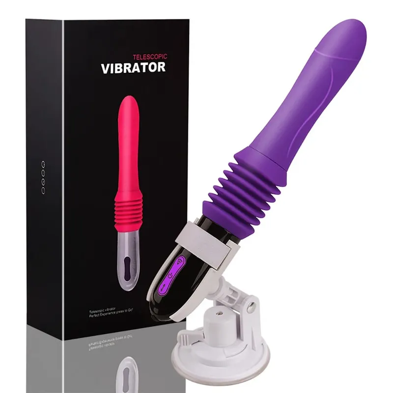 Remote Control Big Dildo Vibrators Telescopic Automatic Sex Machine Adult Sex Products with Suction Cup Erotic Sex Toy For Woman