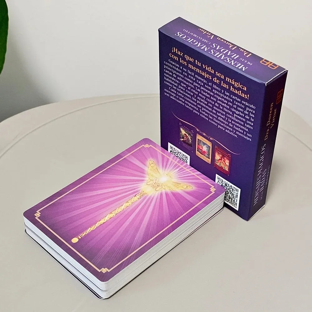 Magical Messages From The Fairies Oracle Deck 44 τμχ Ισπανικές κάρτες τυπωμένες σε χαρτόνι 350GSM με διπλό ανάγλυφο 10,5*7,5cm — image 5