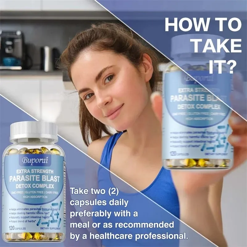 Parasite Blast Detox Complex - Supports Intestinal Health Eliminates Parasites Promotes Metabolism and Enhances Immunity — image 5