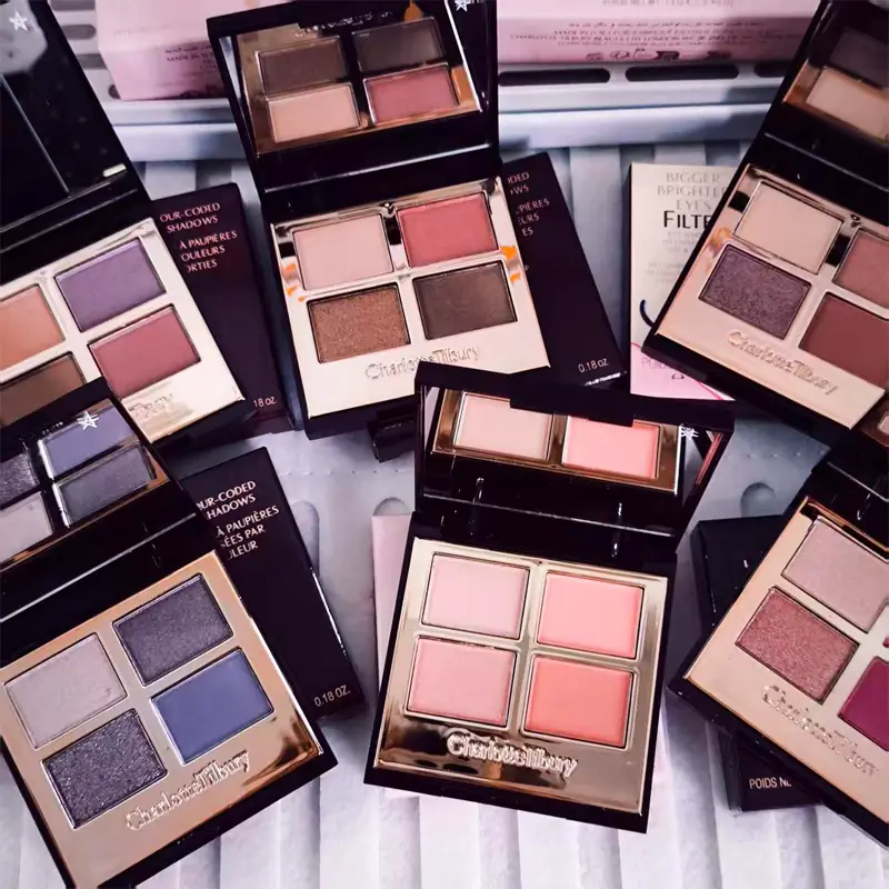 Charlotte Tilbury Four Color Palette Pillow Talk Eraggera Eyes Small Gold Tube Lipstick Easy To Apply Makeup Portable Cosmetics