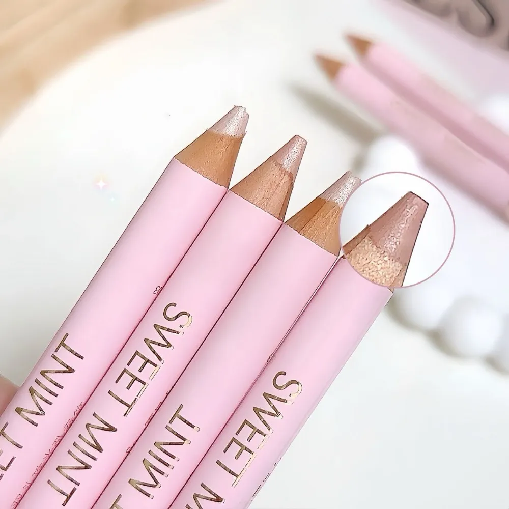 Με διπλό άκρο Ξαπλωμένο Μεταξοσκώληκα Stick Shimmer Pearlescent Eye Brightener Στυλό Σαμπάνια Χρυσό Ροδάκινο Ροζ Φυσικό Καλλυντικό Μακιγιάζ ματιών — image 5
