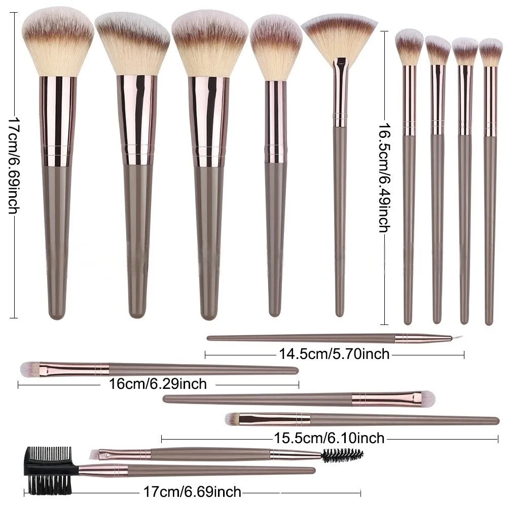 20 τμχ Πινέλα Μακιγιάζ Σετ Soft Synthetic Fiber Eyeshadow Blending Blush Powder Contour Beauty Tool — image 2