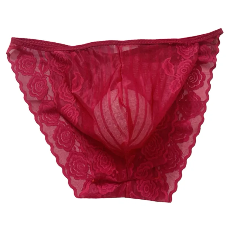 Men Seamless Lace Extreme Men's Panties Mesh Sheer Very Hot Lingerie Gay Sissy Bulge Pouch Bikini Briefs Underwear Underpants — image 6