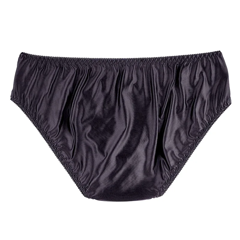 Men's Sexy Briefs Comfortable Healthy Elastic Soft Pouch mid Waist Pure Underwear Men's lace shiny gay underwear — image 16