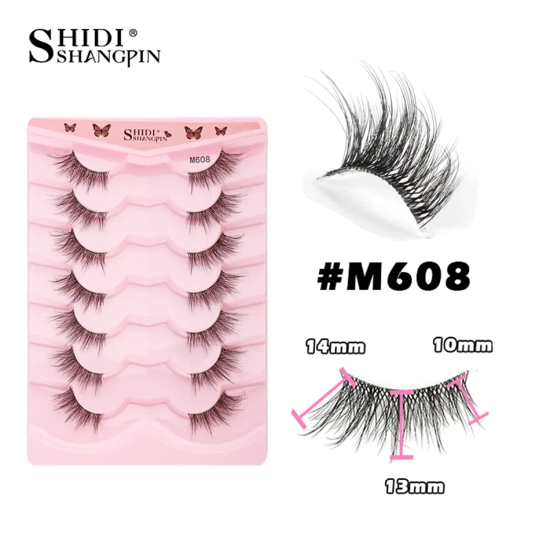 Half Lashes Cat Eye Lashes 3D Natural Finged End Eye Elong Lashes Fox Eye Lashes Faux Mink Lashes Μακιγιάζ — image 19