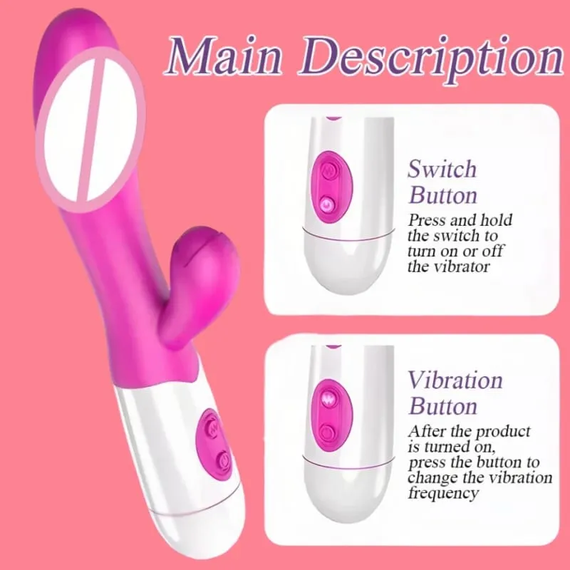 סיליקון G-Spot רטט רטט כפול דגדגן לעיסוי 10 מהירויות נטענת עמיד למים צעצוע מין תענוג לנשים — image 5