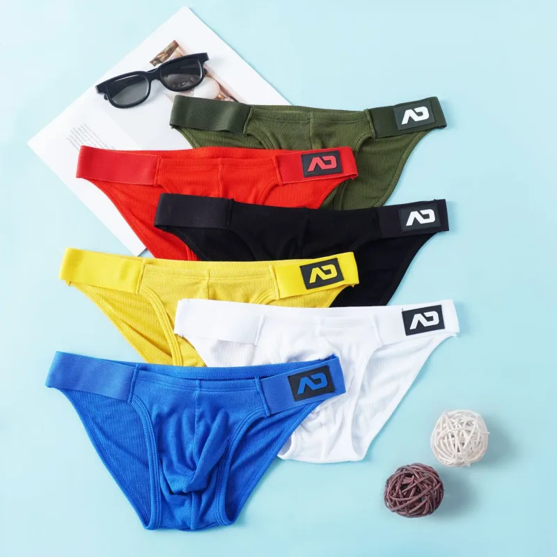 2026 warehouse spot Men's briefs nylon milk silk comfortable fashion trendy brand boys' underwear AD3-M398