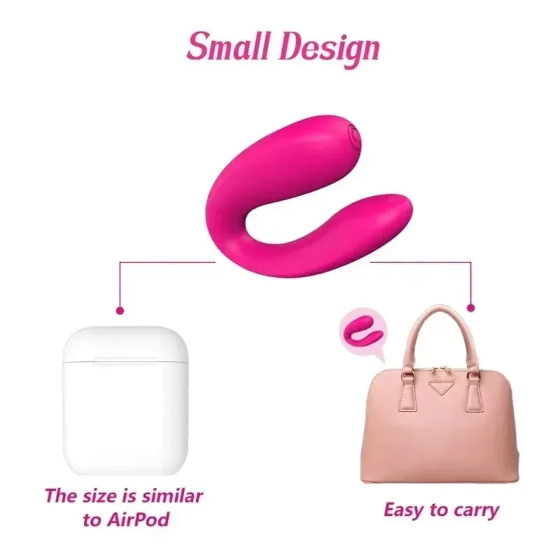 U-Shape Clitoral Stimulator Wearable Female Vaginal Vibrator G-spot Massager Small Powerful Bullet Vibrator Portable Sex Toys — image 5