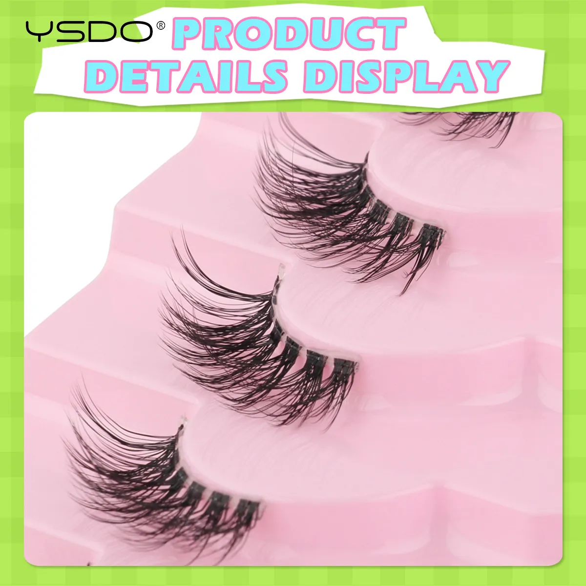 Half EyeLashes Φυσικές χνουδωτές ψεύτικες βλεφαρίδες Cat Eye Lash 3D Faux Mink Lashes Εργαλείο μακιγιάζ για επέκταση βλεφαρίδων με φτερωτές — image 6