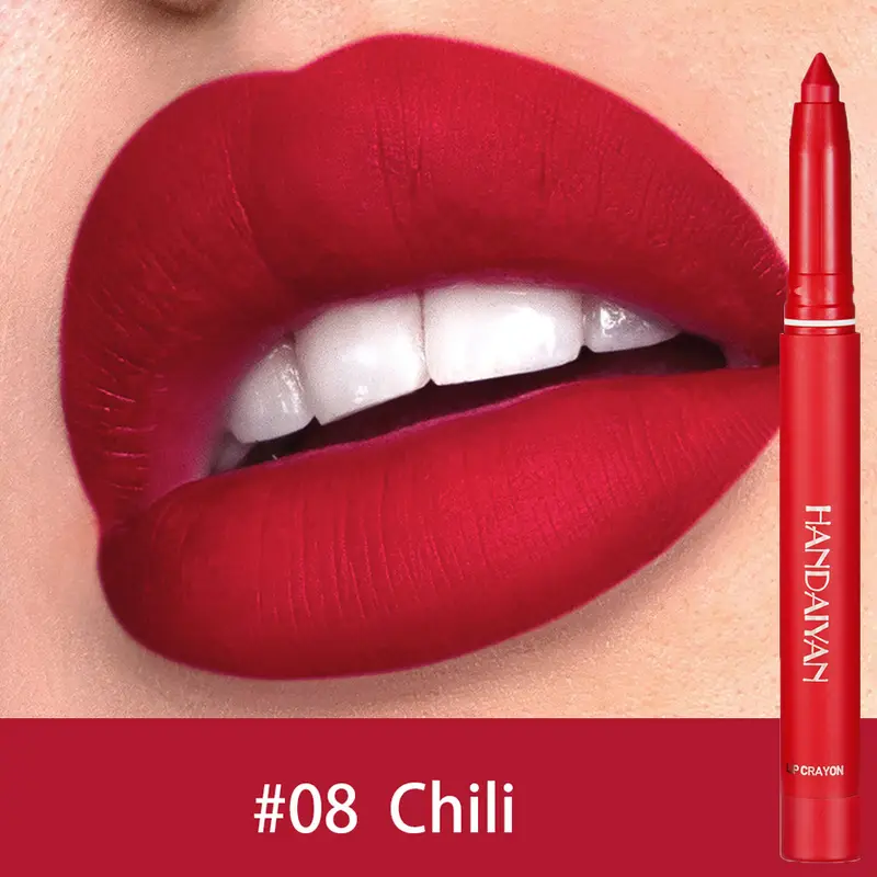 Waterproof Cherry Red Matte Lipstick Sexy Lipliner Pencil Plumping Stain Natural Nude Pink Lip Liner Outline Lips Contour Makeup