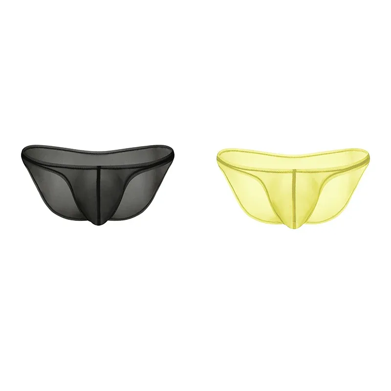 Ropa interior para hombre, bragas triangulares transparentes de seda de hielo delicadas, calzoncillos de cintura baja con personalidad — image 15