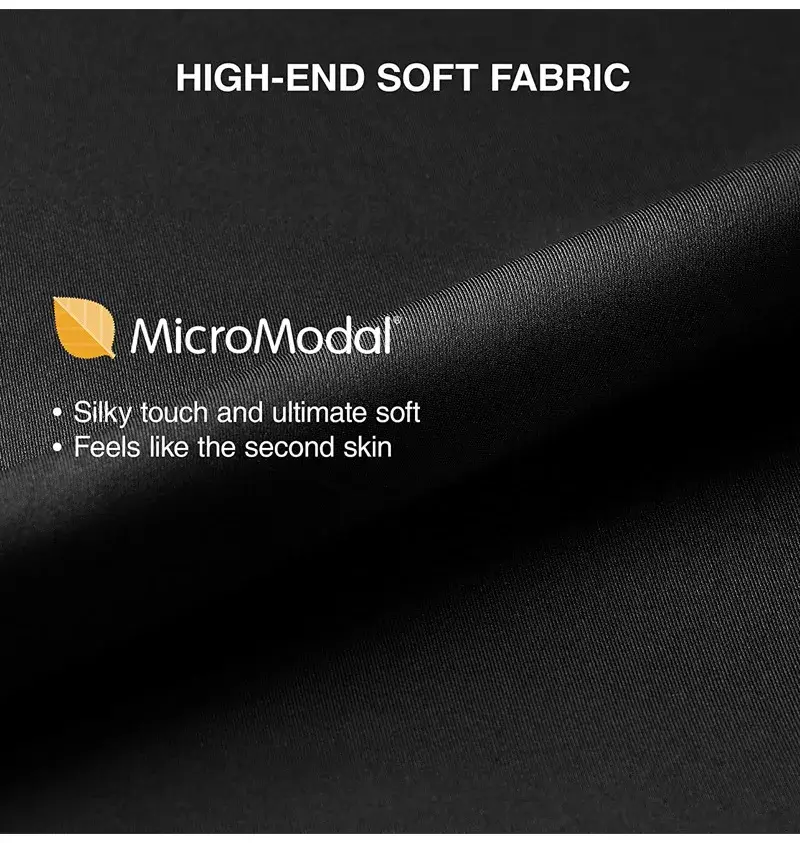 David Archy 3 Pack Mens ชุดชั้นในกางเกงบ็อกเซอร์ Basic MicroModal Soft Breathable Mens Dual Pouch Boxers Quick Dry กีฬาฟิตเนส — image 4