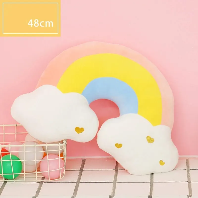 Rainbow Wish Star Moon βελούδινο μαξιλάρι Πολύχρωμο Crown Cloud Μαλακό παιχνίδι Μαξιλάρι Μαξιλάρι Καναπές Διακόσμηση σπιτιού Μαξιλάρια ριχτάρι — image 20