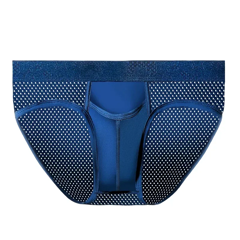Bullet Separation Panties Men's Sexy U-Convex Briefs Vein Ice Silk Scrotal Rim Sperm Cord Shorts Varicose Heads