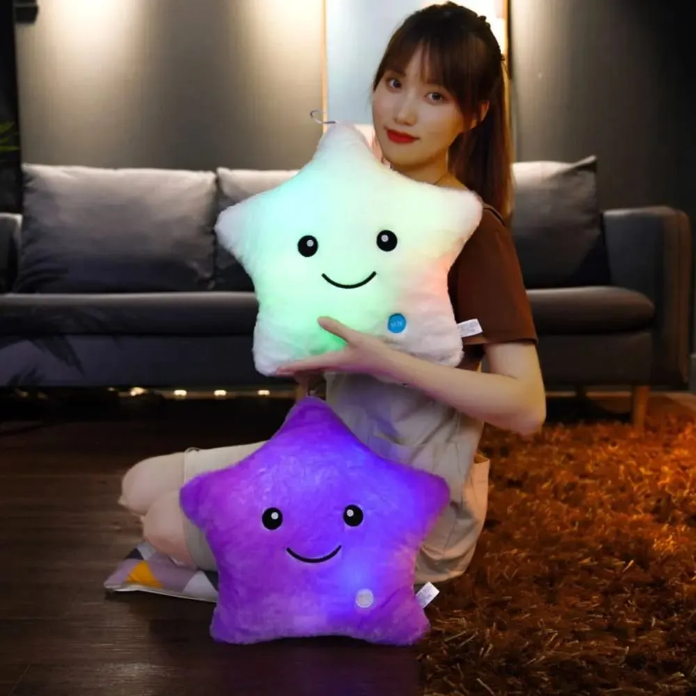 LED Electronic Star Plush Toy Soft Baby Kid Toys LED Star Doll Toy Home Decoration Star Soft Star Pillow — image 9