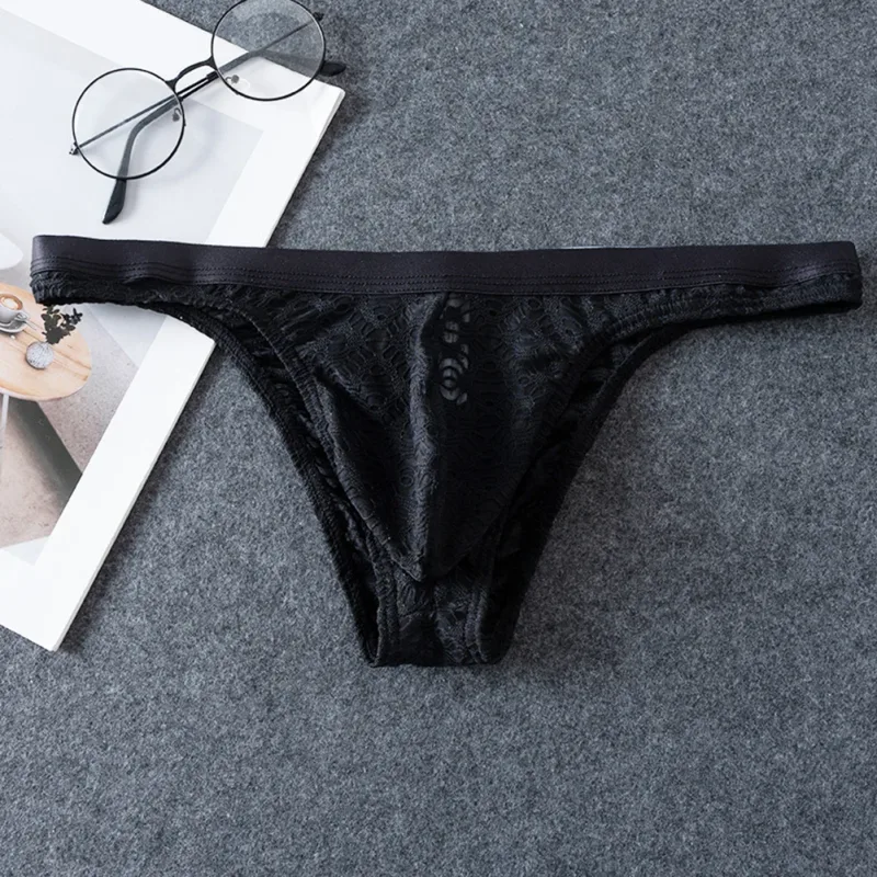 Men Thongs Briefs Jacquard Sheer Men's Underwear Sexy Accessories Hot Low Rise Pouch Very Hot Lingerie Breathable Underpants 3256810404028463 — image 5