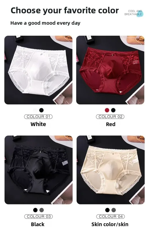 2 Pack Mens Mid Rise Satin Lace Briefs 3D Pouch Rhinestone Bow High Elastic Scalloped Trim Smooth — image 7