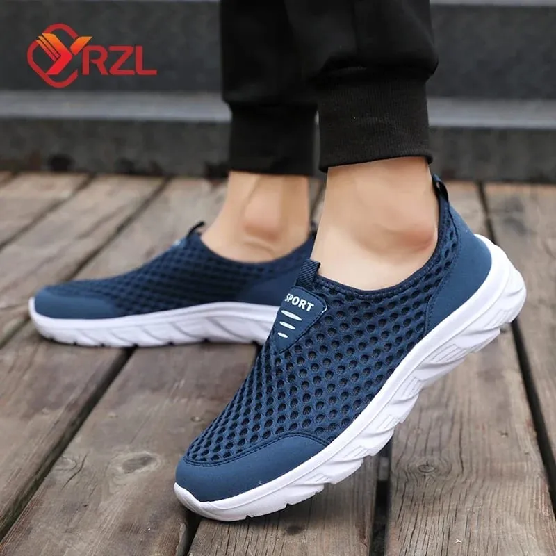 Breathable Mesh Shoes Men Slip on Male Casual Sneakers Anti-slip Mens Non Slip Flats Outdoor Walking Shoes for Man