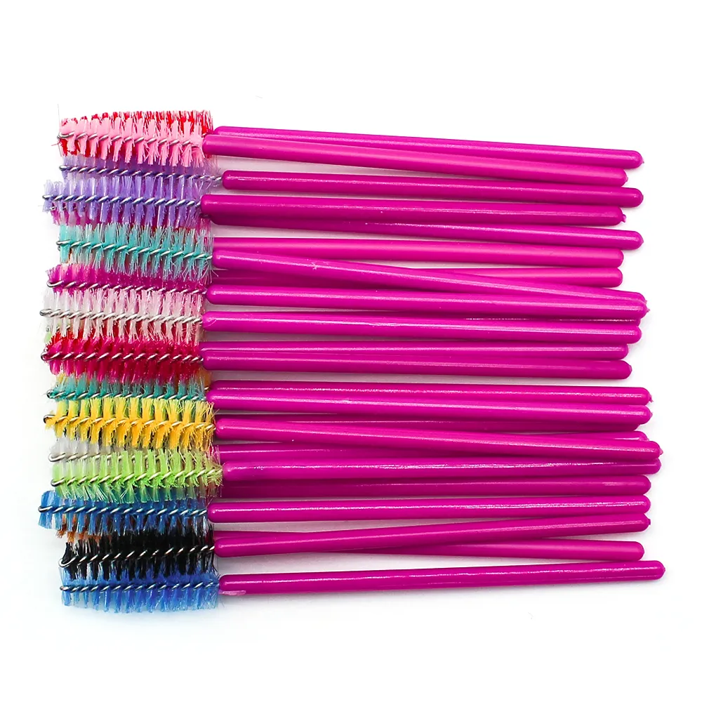 50 τμχ Βούρτσες Βλεφαρίδων μιας χρήσης Extension Rose Red Brush Brush Mascara Wand Eye Lashes Σετ καλλυντικών εργαλείων μακιγιάζ Beauty — image 6