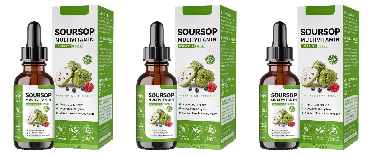Soursop Liquid Drops Herbal Extract Plant Based Supplement with Soursop Fruit and Leaf Blend Daily Wellness Formula Vegan — image 9