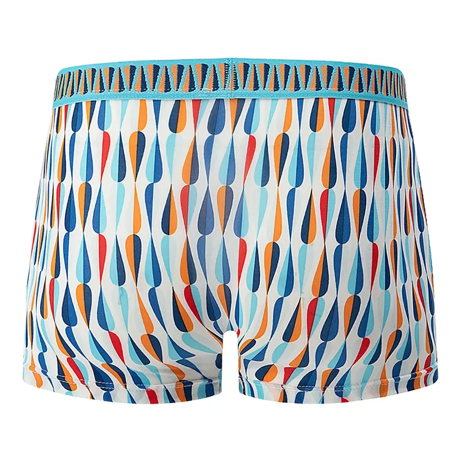 Boxer décontracté à motifs colorés pour hommes, sous-vêtements amples et confortables, surdimensionnés, taille élastique, 4/5 pièces — image 15