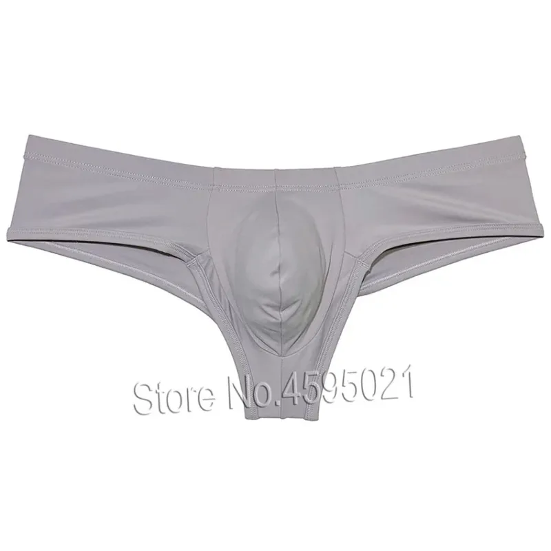 Men's Low Waist Bikini Briefs Underwear Male Bikini Enhance Pouch Boxershorts Micro Trunks Underpants Soft Briefs — image 5