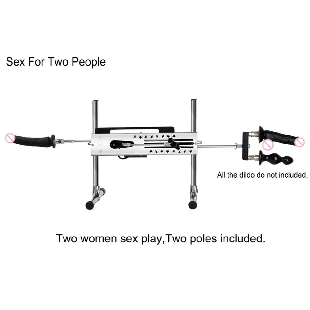 Wired/Wireless Dual Control Quiet Sex Machine 120W Adjustable Vac-u-Lock Love Machines 3-15cm Stroke Vibrator Sex Toys for Women