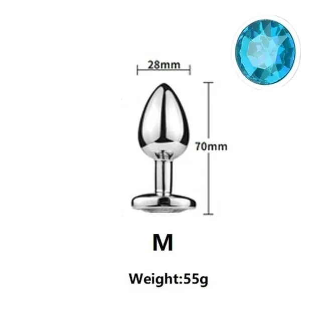גודל קטן מתכת אנאלי חרוזים Butt Plug Mini Rainbow רוז זהב Butt Plug תכשיטי קריסטל מאמן אנאלי דילדו אוננות צעצוע מין — image 33