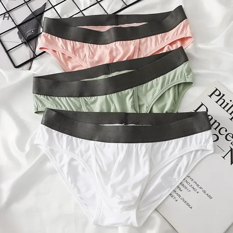 Men's Modal Briefs, Dual Separate Pouch Design, Ultra Thin Breathable High Stretch Underwear, Daily Comfort Wear — image 2