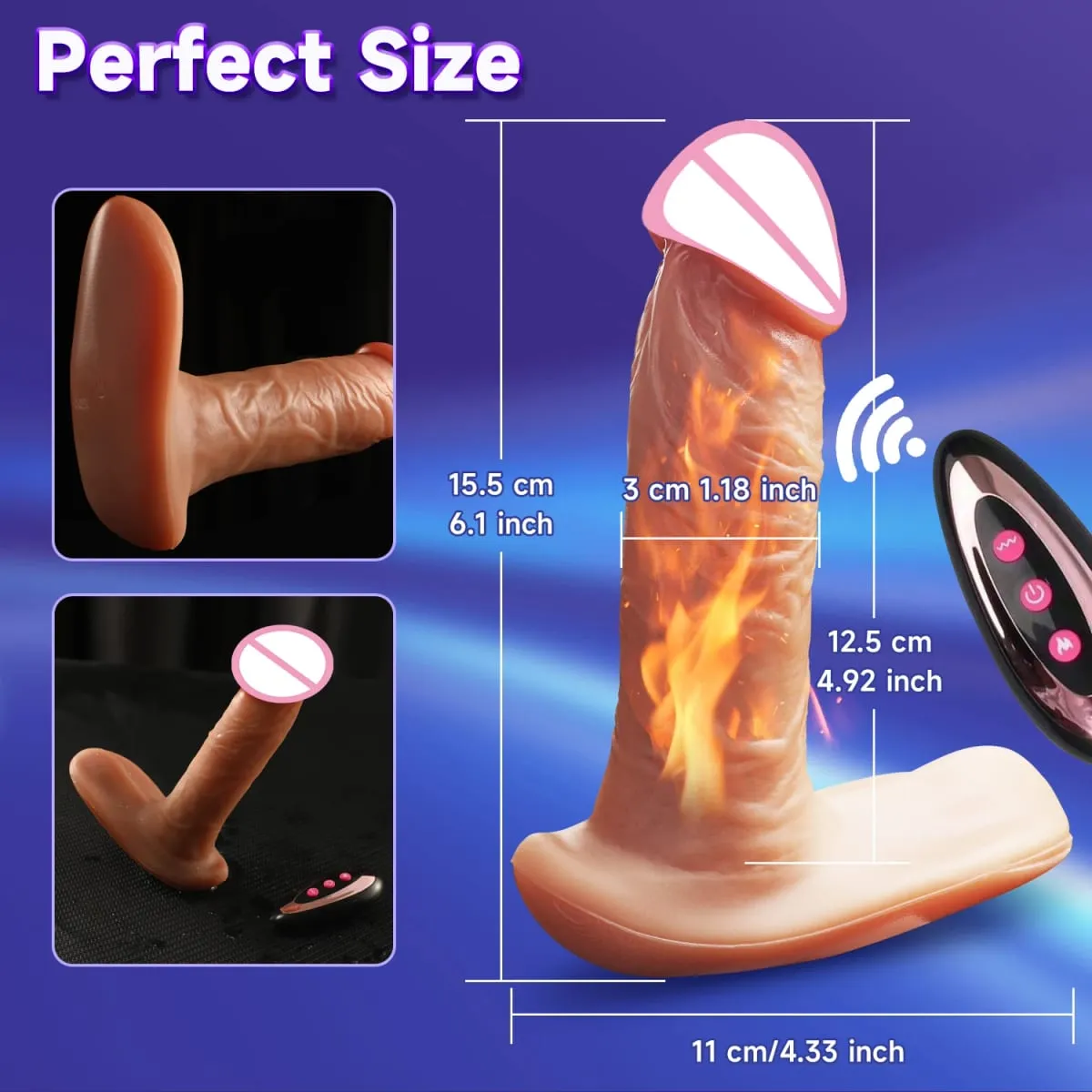 Wearable Realistic Dildo Vibrator Thrusting Penis Penetration Anal Vibration Adult Dildos Anal Sex Toy for Women Vibrators 18+ — image 6