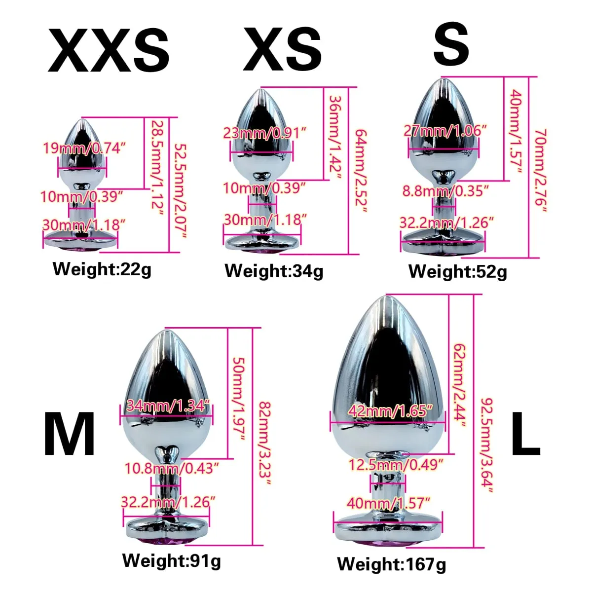 Heart Base Mini Smooth Metal Anal Plug Beginner Butt Plug Masturbation Stimulator Tool Sex Massager Adult Sex Toys For Man Women — image 4