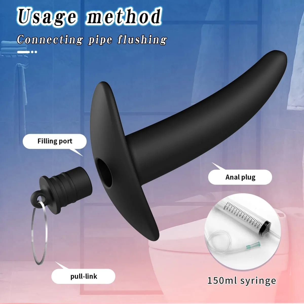 Hollow Speculum Peeking Anal Beads Butt Plug with Stopper Expander Tunnel Enema Anus Dilation Dilation Παιχνίδια σεξ ενηλίκων για γυναίκες άντρες ομοφυλόφιλοι — image 2