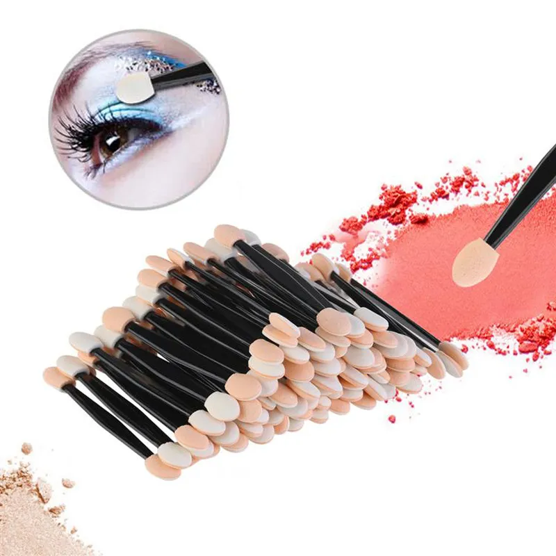 30/50/100PC Eye Shadow Brush Makeup Dual Sided Sponge Nylon Set Eye Shadow Brushes for Cosmetic Applicator Makeup Hot Μίας χρήσης — image 5