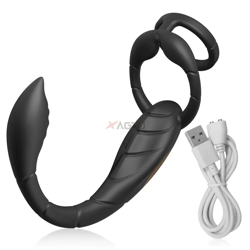 Δαχτυλίδι πέους Cock Rings App Control Vibrator για άνδρες Μασάζ προστάτη Διπλό πρωκτικό δονούμενο πισινό Παιχνίδι πρωκτικού σεξ για άνδρες