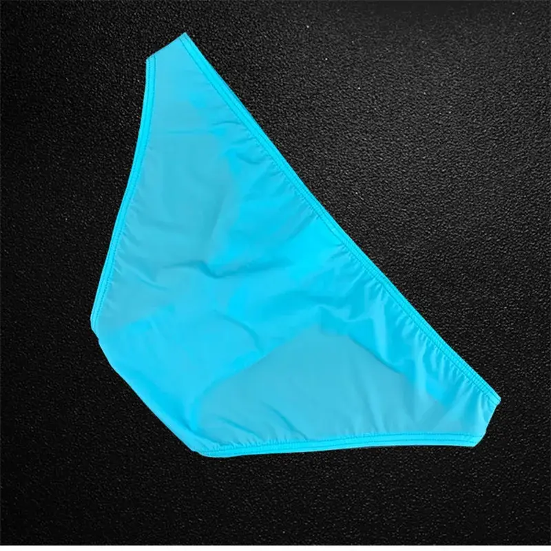 กางเกงในบุรุษผ้าไหมน้ำแข็ง Ultra บางชุดชั้นในเซ็กซี่ U Bulge POUCH กางเกงชาย Elastic Comfort Quick Drying กางเกงยีนส์กางเกง — image 5