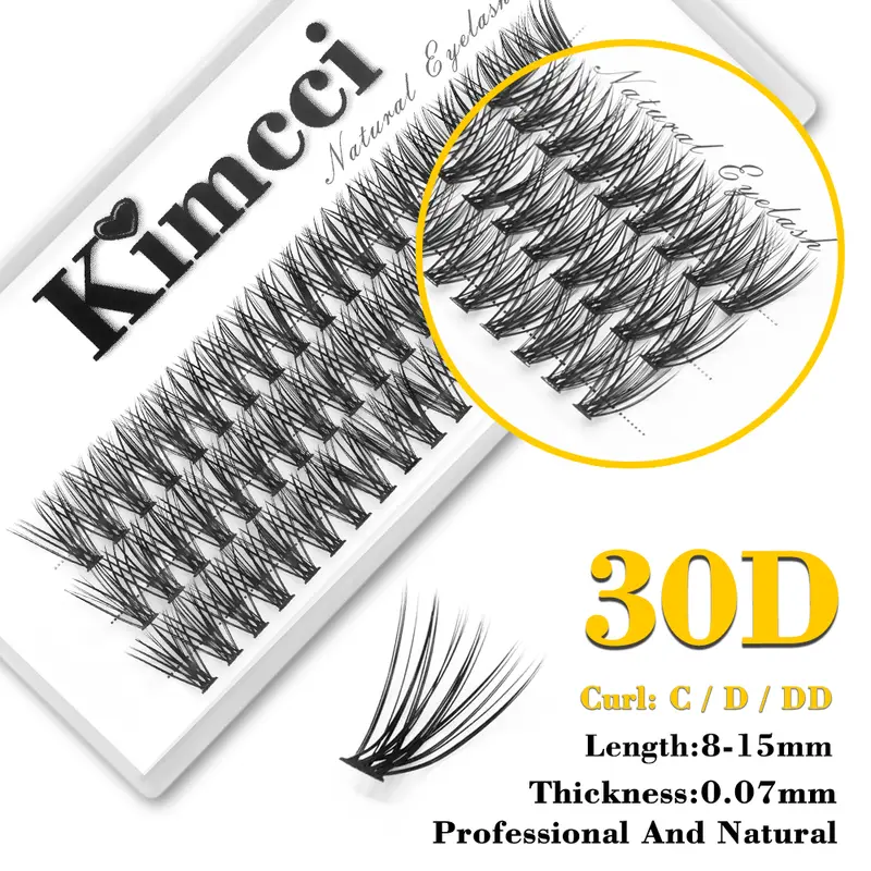 Kimcci 60 csomós/tok természetes műszempilla hosszabbító smink 30p Mink egyéni műszempilla professzionális műszempilla beoltó csillók