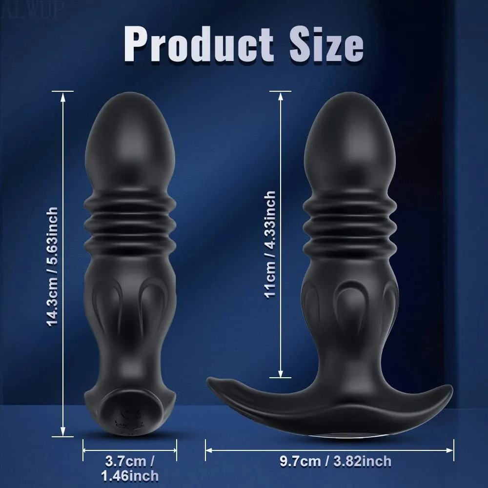 APP Control Thrusting Prostate Massager for Men Telescopic Anal Vibrator for Gay Butt Plug Cock Ring Adult Goods Sex Toy for Men — image 8