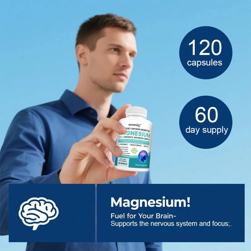 מגנזיום L-Threonate+Glycinate+Malate - משפר את איכות השינה תומך בזיכרון ובתפקוד קוגניטיבי מקדם את בריאות המוח