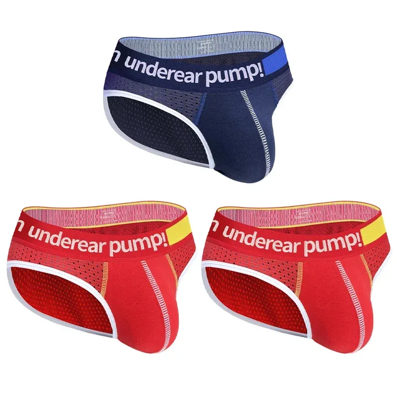 Men's Low Waist Slimming Mesh Briefs U Convex Pouch Elastic Waistband Breathable Colorful Jockstrap Underwear — image 39