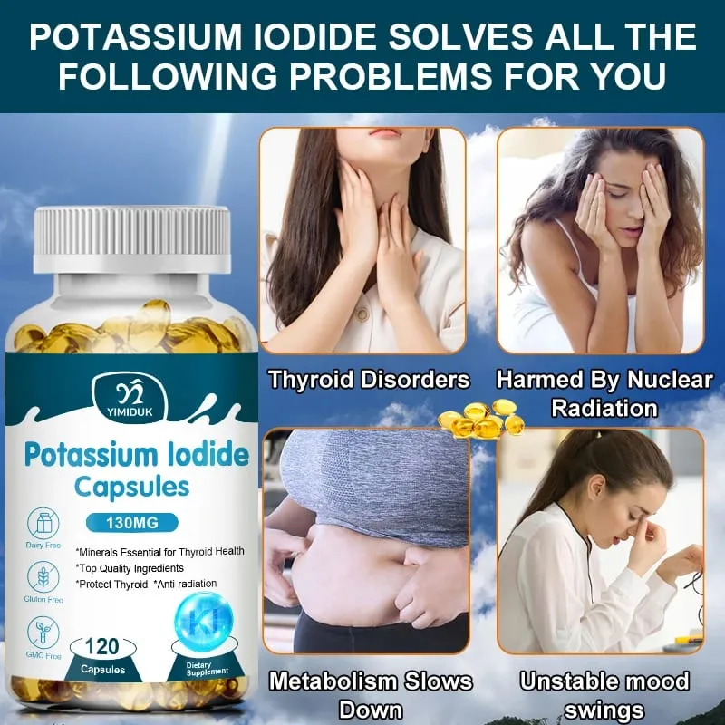 Κάψουλες ιωδιούχου καλίου KI (Stable Iodine) 130 mcg ανά ημέρα - Συμπλήρωμα Υποστήριξης Θυρεοειδούς — image 5