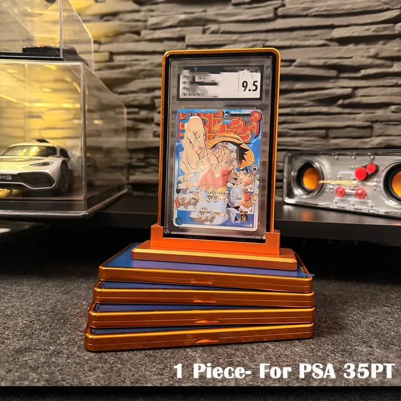 Multicolor Gradient Color Trading Card Protect Holder Metal Case for 35PT PSA CGC Graded Card