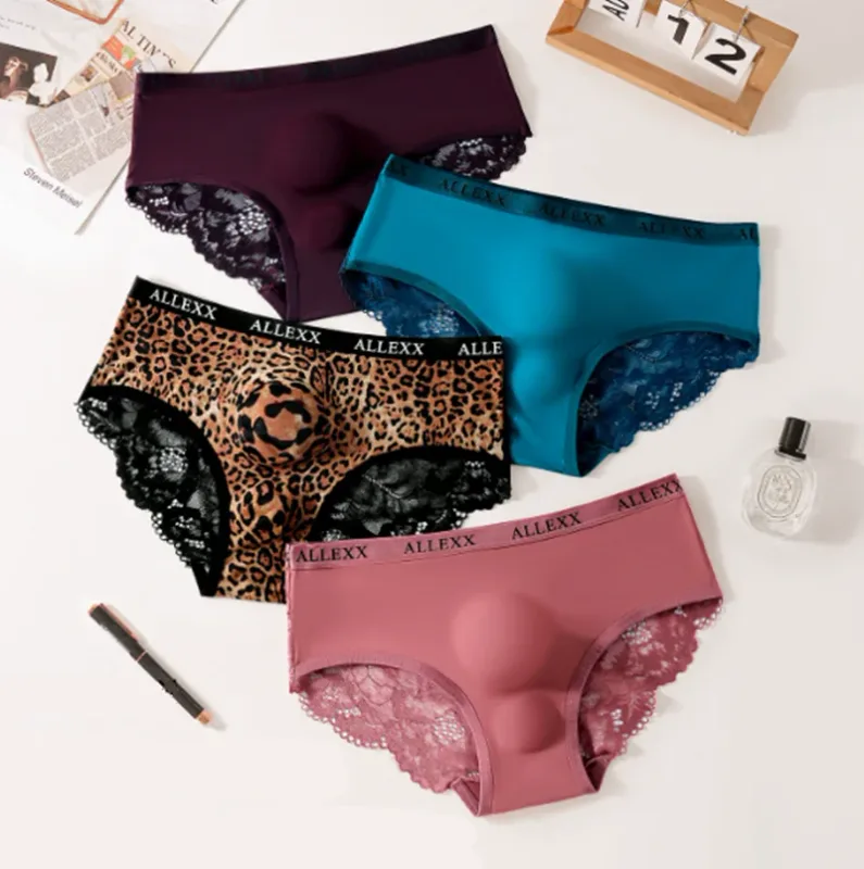 Men's underwear Lace cuecas masculino 3D spacecraft calzoncillos hombre leopard print lencerías muy hot sexys tøy men lingerie — image 1