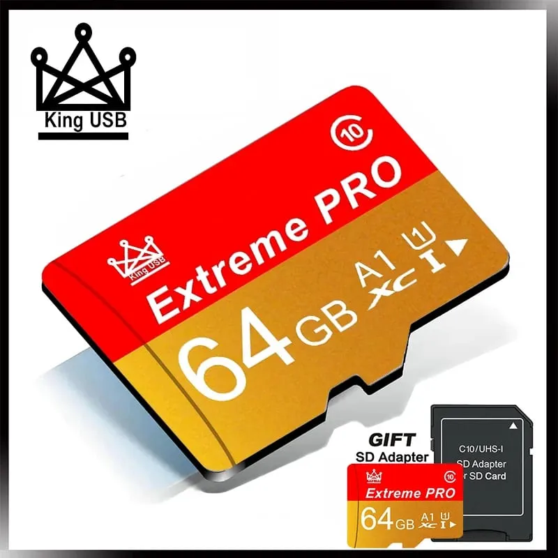 Gyors átvitel tartós memóriakártya és Micro SD kártya SD kártyák TF kártyák 32 GB / 64 GB / 256 GB / 512 GB CCTV biztonsági kamerákhoz