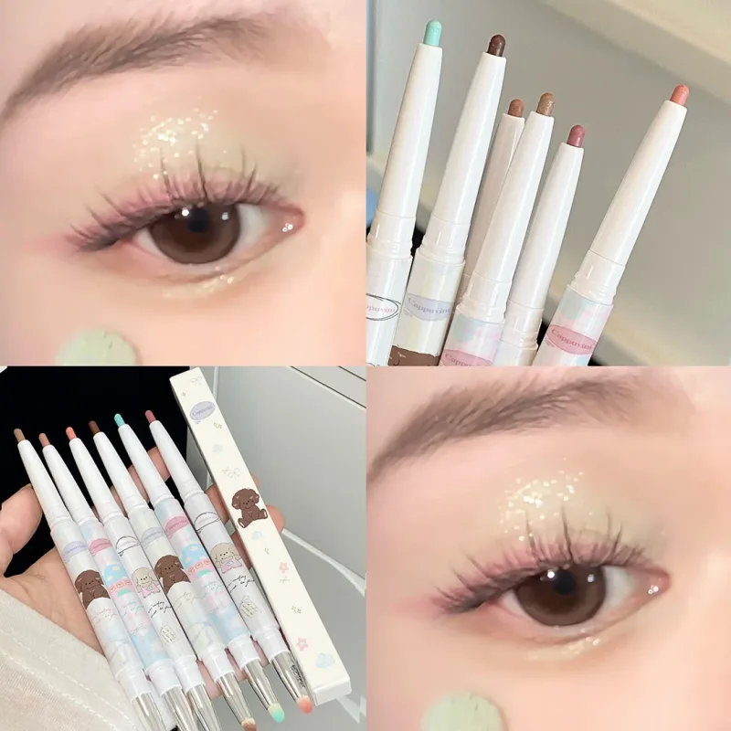 Pearlescent Grape Eyeliner Gel With Brush Blend Silky Smooth Tea Brown Pink Liing Silkworm Αδιάβροχο Eye Liner Μολύβι Μακιγιάζ — image 9