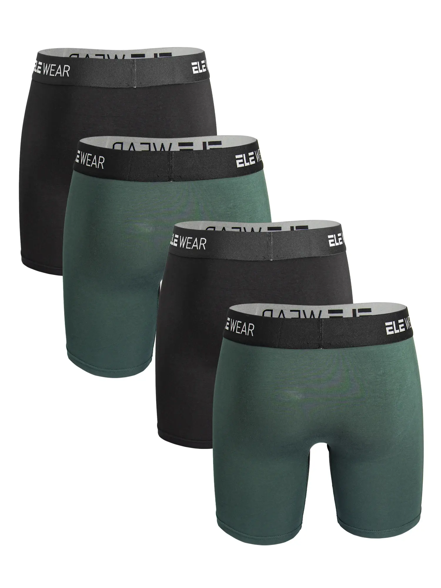 Bamboo Men's Underwear 4pcs Boxer Briefs For Men Long Sports Underwear, Moisture-Wicking — image 6