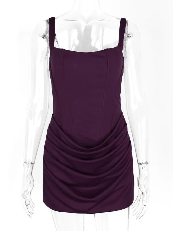 Sexy Backless Slip Folds White Summer Dress Women Elegant Birthday Party Dresses Woman Bodycon Evening Short Dresses Vestidos HL