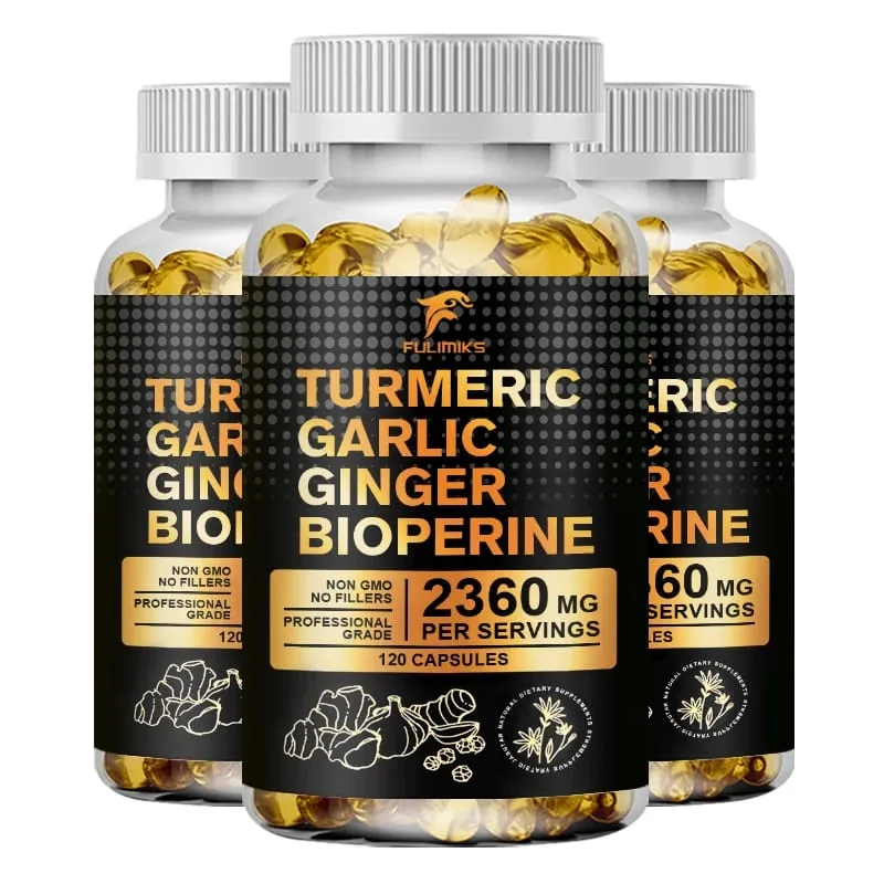 Premium Turmeric Curcumin Supplement with Garlic & Ginger Supports Joint Comfort Anti-Inflammatory Immune Health & Vitality — image 10