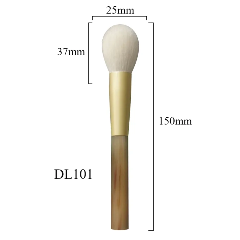 OX Horn Handle Tapered Highlighter Brush DL101 Soft Saibikoho Goat Hair Makeup Brushes Professional Handmade Make Up Brush