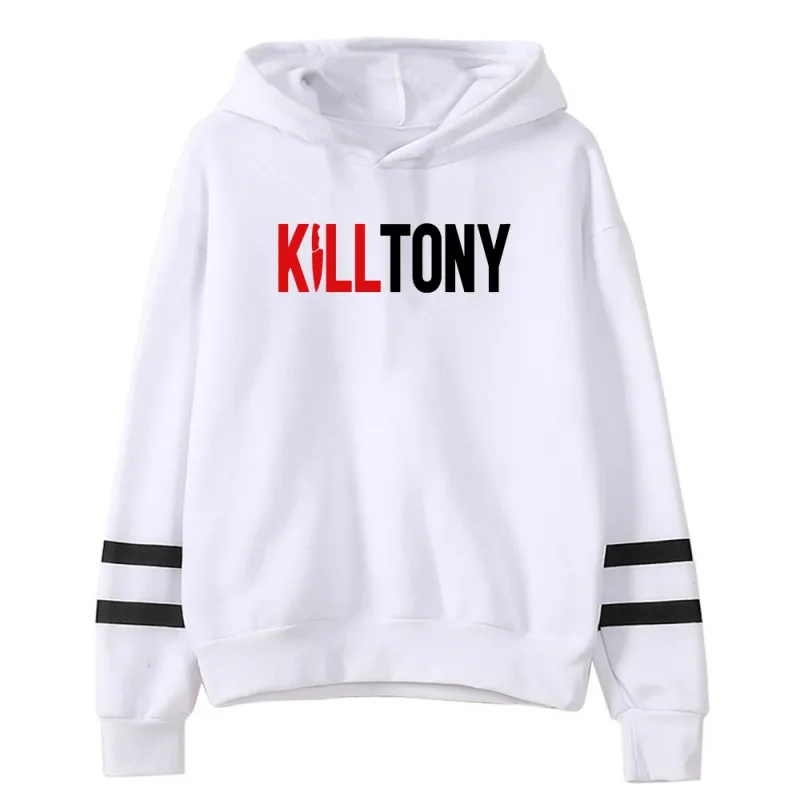 Kill Tony Merch 까마귀 유니섹스 포켓리스 평행 바 슬리브 streetwear 여성 남성 후드 티셔츠 웃긴 옷